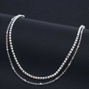 NEW•Sugared + Bronzed Glimmer Of Shimmer Double Strand Silver Anklet